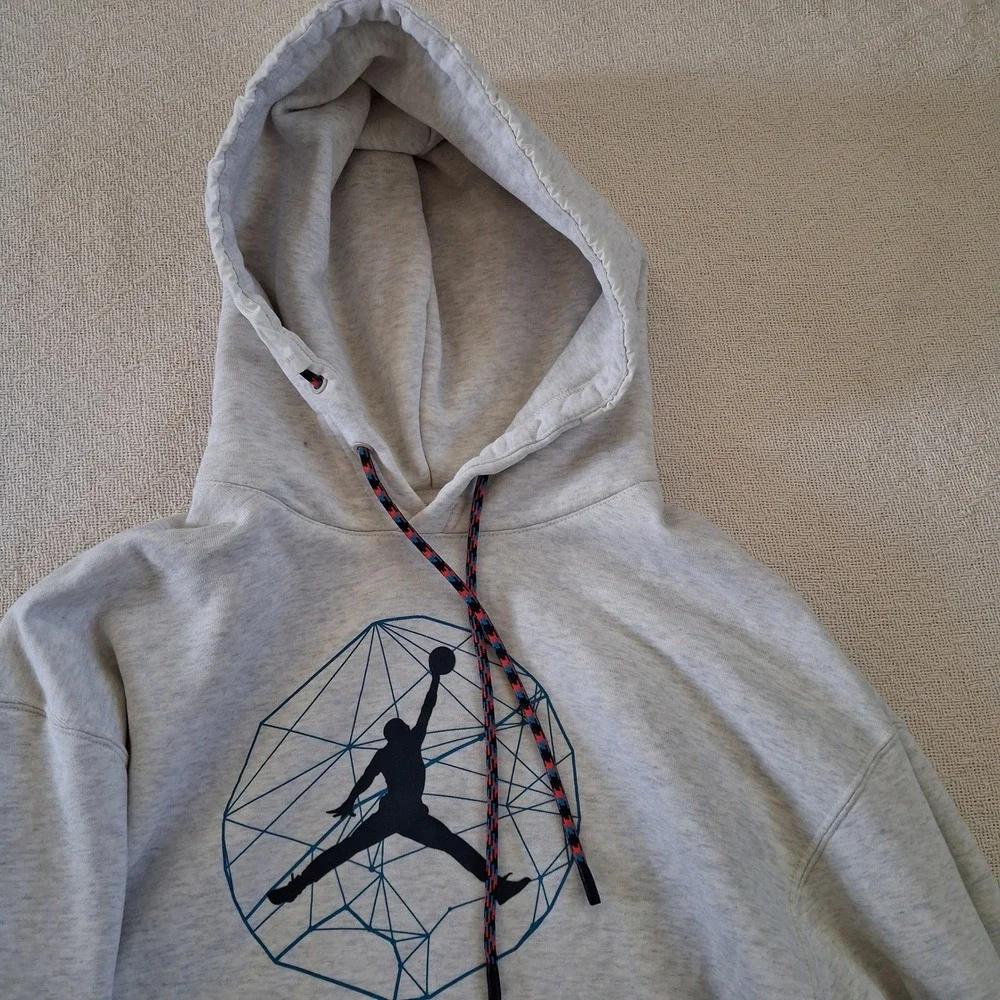 jordan essentials mountain large nike lacing beige hoodie streetwear athleisure